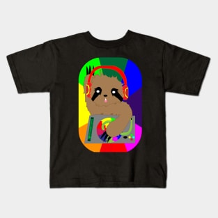 DJ Sloth Kids T-Shirt